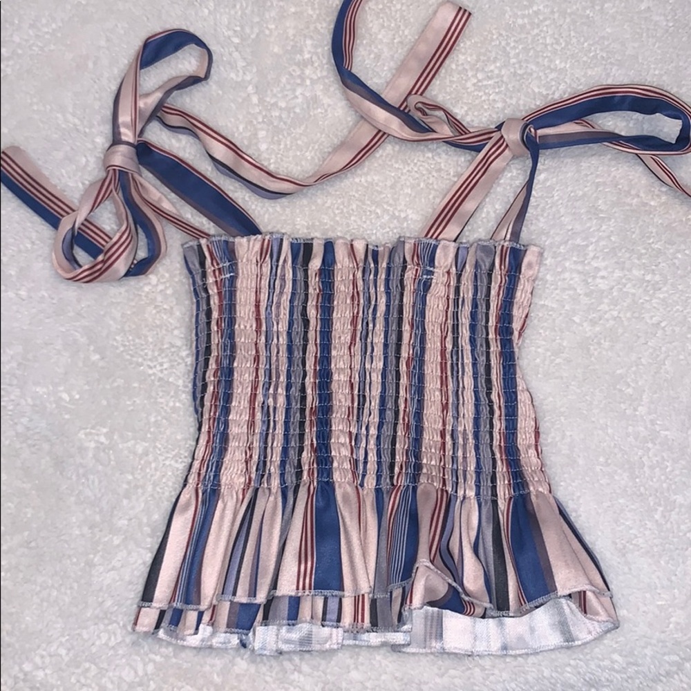 Flared tied crop top